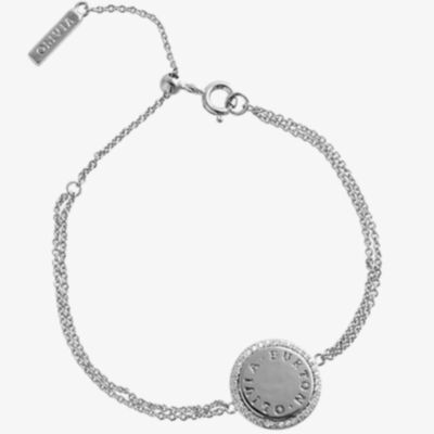 Olivia Burton Bejewelled Classics Disc Silver Tone Bracelet OBJCOB70