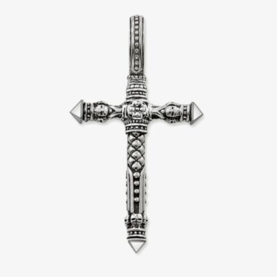 THOMAS SABO Silver Small Skulls Cross Pendant PE503-001-12