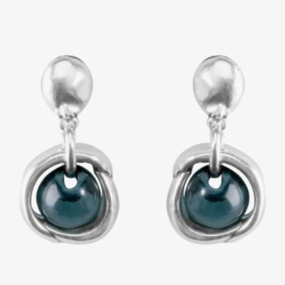 UNOde50 The Forbidden Fruit Black Pearl Drop Earrings PEN0296VDGMTL0U