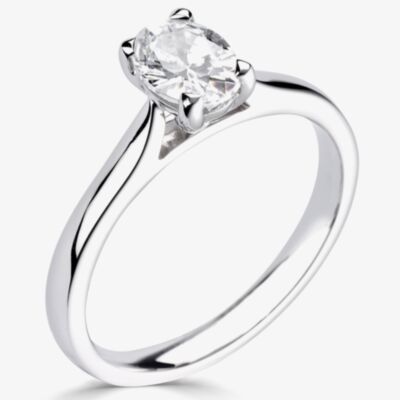 Signature Collection Platinum GIA Certificated 1.00ct Oval Diamond Solitaire Ring RI-2212(1.00CT PLUS)- D/IF/1.00ct