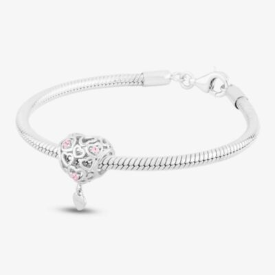 Rosa Lea I Love You Heart Charm & Bracelet AM-2THB007604 & AM-2THB013504