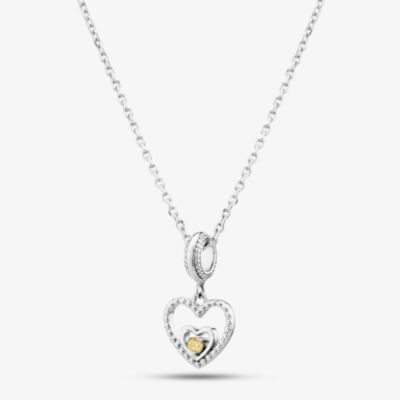 Rosa Lea November Birthstone Heart Dangle Charm Necklace