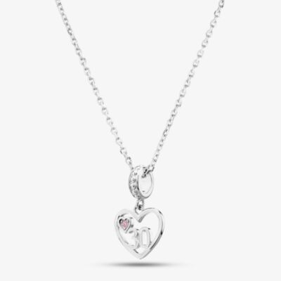 Rosa Lea 30 Heart Dangle Charm Necklace