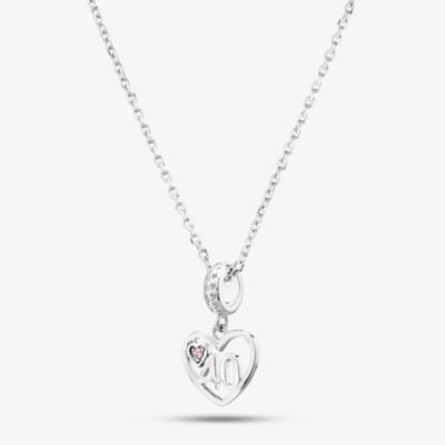 Rosa Lea 40 Heart Dangle Charm Necklace