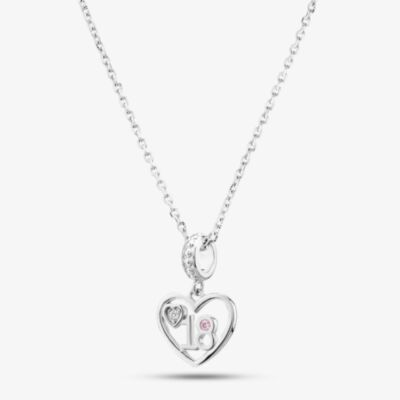 Rosa Lea 18 Heart Dangle Charm Necklace