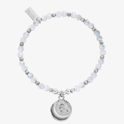 ChloBo Ladies Ecliptic Aura Moonstone Moon & Star Beaded Bracelet SBXMAS24