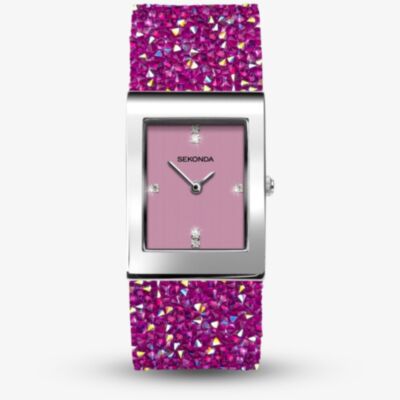 Sekonda Ladies Seksy Rocks Pink Crystal Bracelet Watch 2856