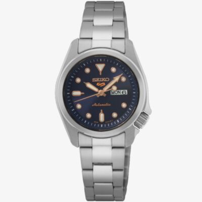 Seiko 5 Sports Compact Silver & Blue Watch SRE003K1