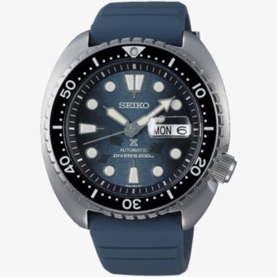 Seiko Prospex Save The Ocean King Turtle Blue Rubber Watch SRPF77K1