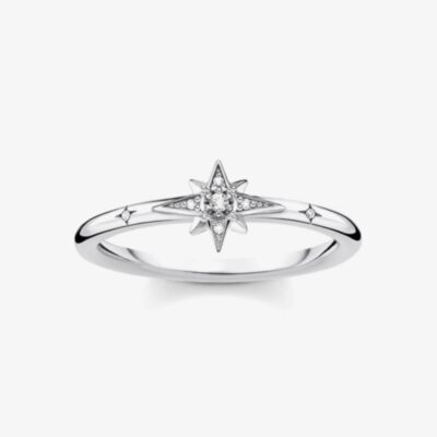 THOMAS SABO Silver Cubic Zirconia Pavé Star Ring TR2317-051-14