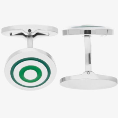 Fred Bennett Green Enamel Circle Cufflinks V505