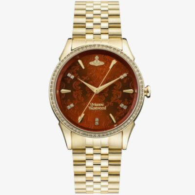 Vivienne Westwood Ladies Wallace Gold Bracelet Watch VV208RDGD