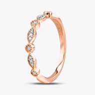 9ct Rose Gold Diamond Half Eternity Ring THR12012-07 RG