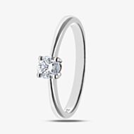 9ct White Gold 0.25ct Solitaire Diamond Ring PR04305W9JP