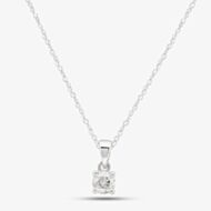 9ct White Gold 0.25ct Diamond Single Stone Necklace THP3119-25