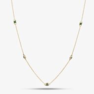 9ct Yellow Gold Emerald & Diamond Necklace RJN04756-E