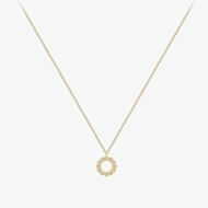 18ct Yellow Gold Multi Diamond Open Circle Necklace 12125147266