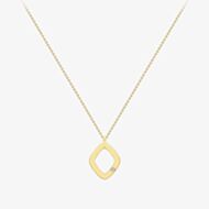 9ct Yellow Gold Diamond Open Diamond Necklace 12125147273