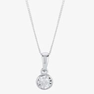 9ct White Gold 0.05ct Diamond Pendant P5278D-9W-005G-A