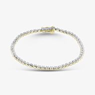 Pure Brilliance 9ct Yellow Gold 1.00ct Round Cut Diamond Tennis Bracelet THB15917-100 (YG)