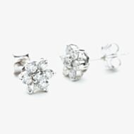 18ct White Gold Brilliant Cut 0.70ct Diamond Daisy Stud Earrings KDCER66/31719C