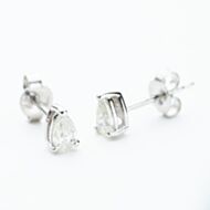 9ct White Gold Pear Cut 0.37ct Diamond Stud Earrings WWW1319