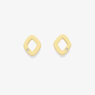 9ct Yellow Gold Diamond Open Diamond Stud Earrings 12325147272