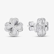 Pure Brilliance 9ct White Gold 0.15ct Diamond Clover Stud Earrings THE46885-15SF (WG)