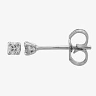 9ct White Gold 0.15ct Claw-set Diamond Stud Earrings 5035E/9W/DQ1015