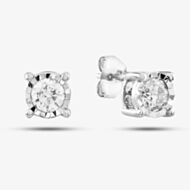 9ct White Gold 1.00ct Brilliant Cut Diamond Stud Earrings THE20345-100