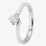 Platinum Four Claw Petite-Trellis Twist Diamond Solitaire Ring (min 0.33ct) CR11068/PT950.33CT L