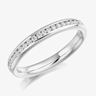 18ct White Gold 0.50ct Channel Set Round Brilliant Full Eternity Ring FET889 18W M