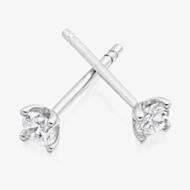 Gold Impression 18ct White Gold 0.20ct Round Brilliant Cut Diamond Stud Earrings EE336