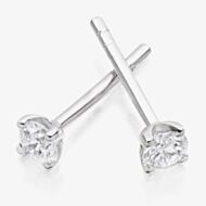 Gold Impression 18ct White Gold 0.30ct Round Brilliant Cut Diamond Stud Earrings EE337