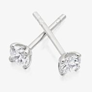 Gold Impression 18ct White Gold 0.40ct Round Brilliant Cut Diamond Stud Earrings EE338