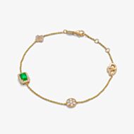 Tivon 18ct Yellow Gold Emerald & Diamond Eden Bracelet BY-0100-EM