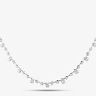 18ct White Gold 2.08ct Brilliant Cut Diamond Cupchain Necklace FYJS 18KW