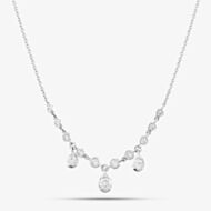 18ct White Gold 0.52ct Brilliant Cut Diamond Dropper Necklet FZAY 18KW