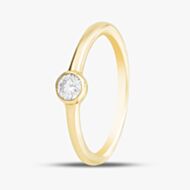 14ct Yellow Gold 0.18ct Brilliant Cut Diamond Solitaire Ring RC39107KY14DD