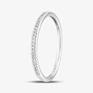 9ct White Gold 0.08ct Diamond Pave Set Half Eternity Ring THR15238-08