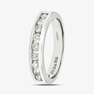 9ct White Gold 0.50ct Diamond Channel Set Half Eternity Ring PR03701W
