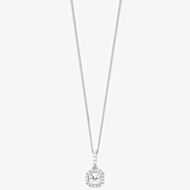 Arctic Circle Diamonds 18ct White Gold 0.52ct Radiant Cut Diamond Cluster Pendant UKP3217