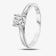 Platinum 1.01ct Round Brilliant Diamond Solitaire Ring SOL/RD/1261921C