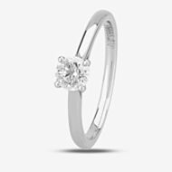 1888 Collection Platinum 0.50ct Certificated Brilliant Cut Diamond Solitaire Ring RI-2016(.50CT PLUS)