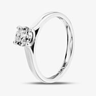 1888 Collection Platinum Certificated 0.70ct Round Cut Diamond Solitaire Ring RI-2016(.70CT PLUS)