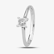1888 Collection Platinum 0.40ct Certificated Princess Cut Diamond Solitaire Ring RI-2022(.40CT PLUS)