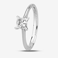 1888 Collection Platinum 0.70ct Certificated Princess Cut Diamond Solitaire Ring RI-2022(.70CT PLUS)