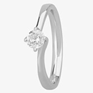 1888 Collection Platinum Brilliant Cut 0.33ct Diamond Solitaire Twist Ring RI-137