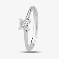 1888 Collection Platinum Princess Cut 0.40ct Diamond Solitaire Ring RI-2022