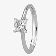 1888 Collection Platinum Princess Cut 0.70ct Diamond Solitaire Ring RI-2022